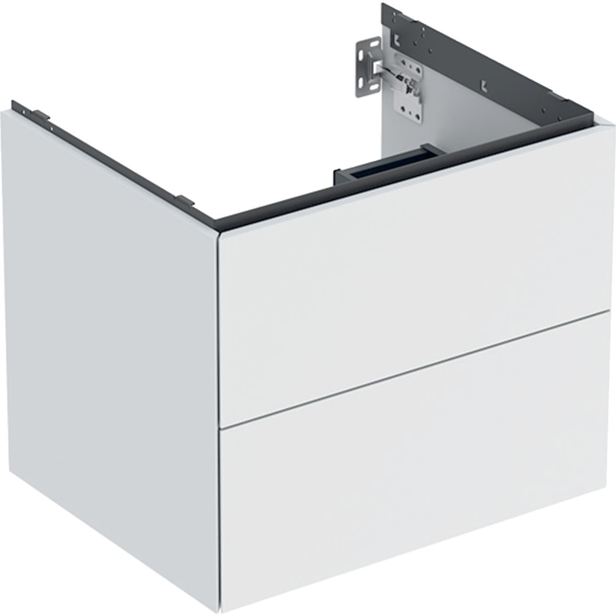 Meuble bas pour lavabo Geberit ONE 2 tiroirs L60cm P47cm Blanc mat - GEBERIT 505.261.00.2 