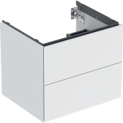 Meuble bas pour lavabo Geberit ONE 2 tiroirs L60cm P47cm Blanc mat - GEBERIT 505.261.00.2 