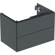 Meuble bas pour lavabo Geberit ONE 2 tiroirs L75cm P47cm Noir mat - GEBERIT 505.262.00.8 