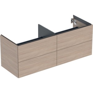 Meuble bas pour lavabo Geberit ONE 4 tiroirs L135cm P47cm Chêne - GEBERIT 505.266.00.5 