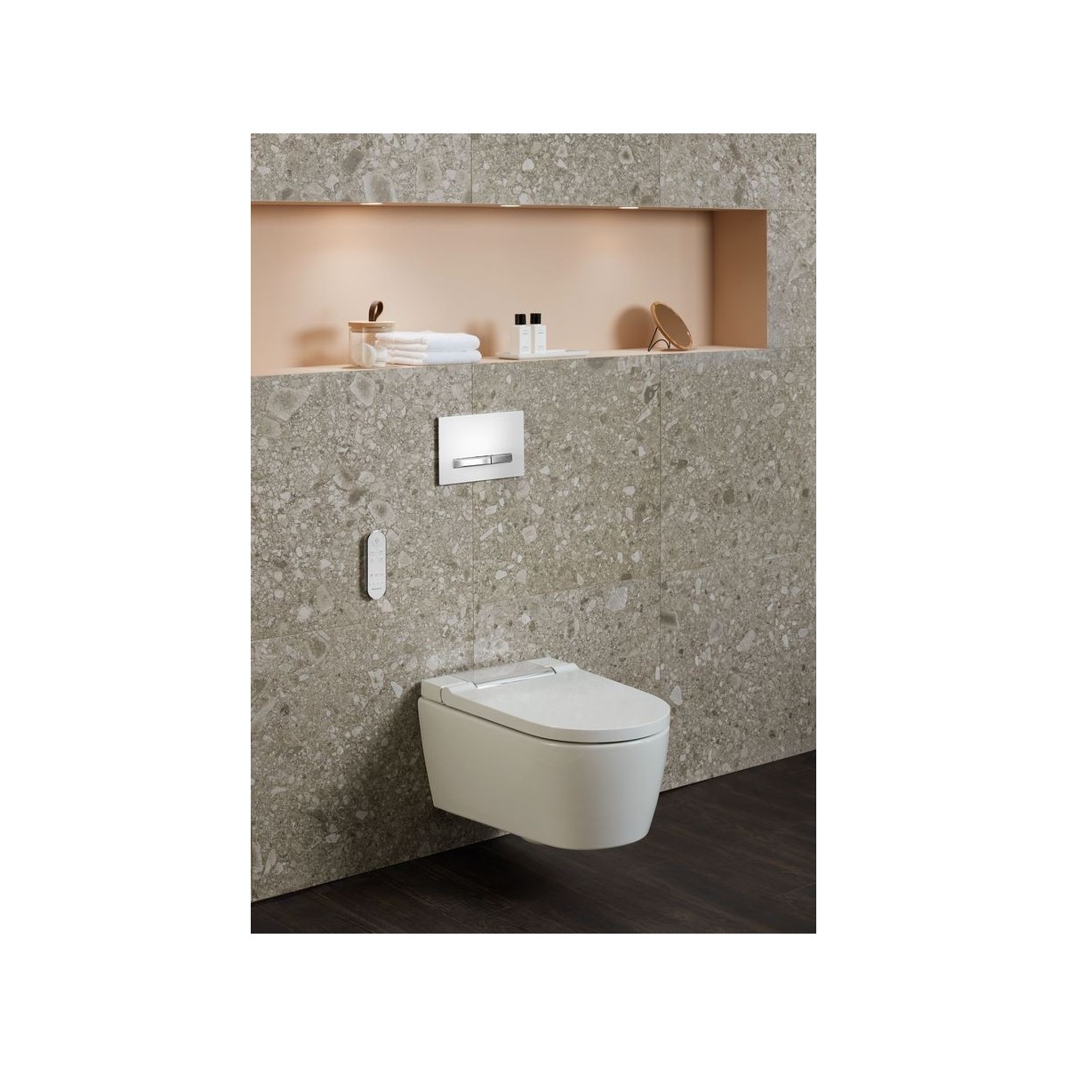 WC complet suspendu Geberit AquaClean Sela Round Chromé brillant - GEBERIT 146.220.21.1 