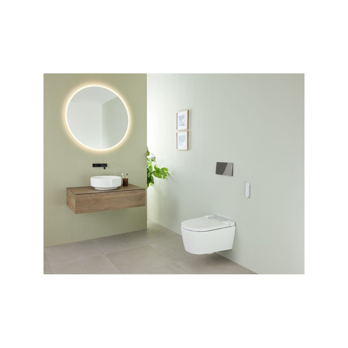 WC complet suspendu Geberit AquaClean Sela Round Chromé brillant - GEBERIT 146.220.21.1 