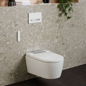 WC complet suspendu Geberit AquaClean Sela Round Chromé brillant - GEBERIT 146.220.21.1 