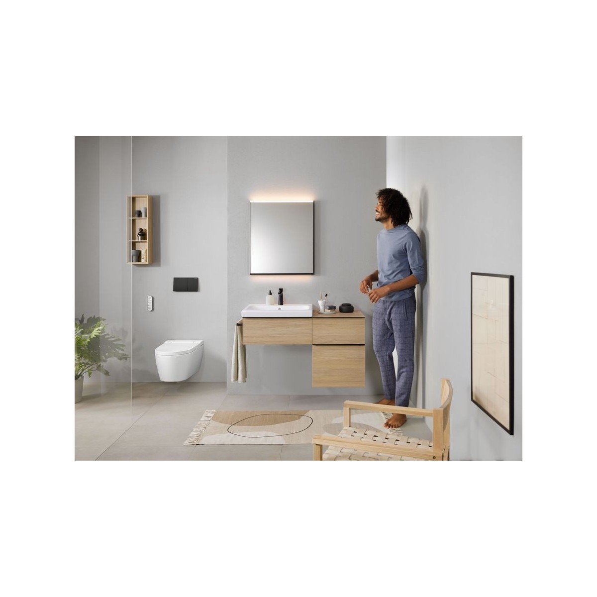 WC complet suspendu Geberit AquaClean Sela Round Blanc mat - GEBERIT 146.220.JT.1 