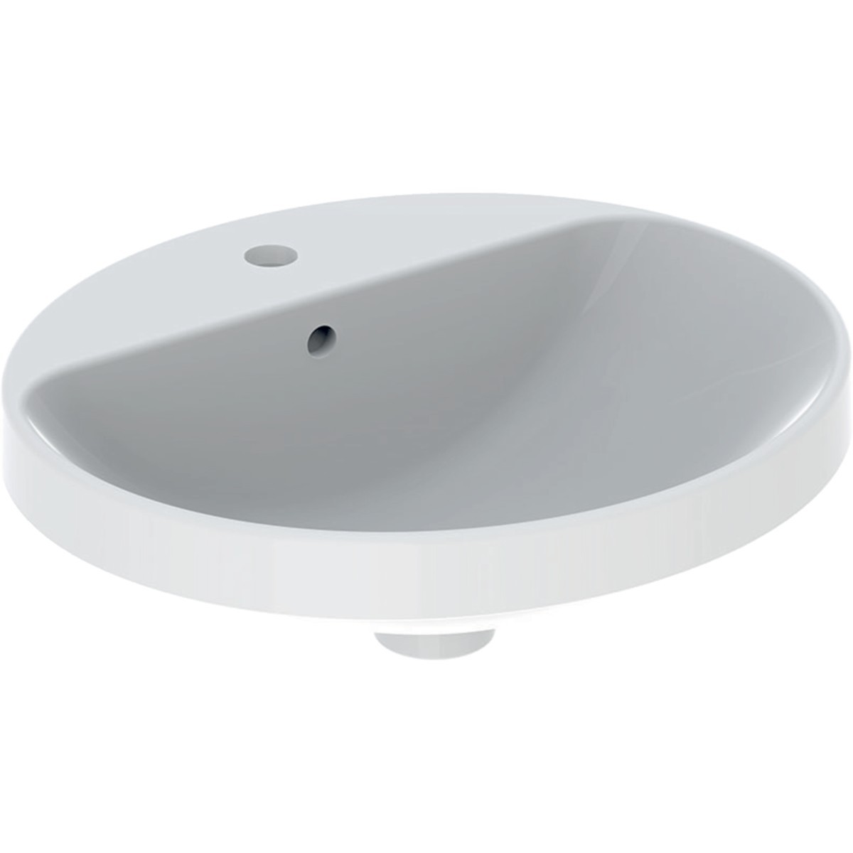Vasque à enc. Geberit VariForm ov plage rob. 50x45 trop-plein Blanc - GEBERIT 500.712.01.2 