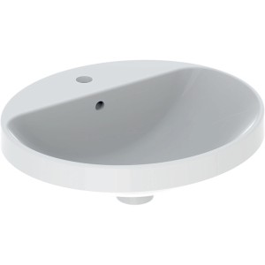 Vasque à enc. Geberit VariForm ov plage rob. 50x45 trop-plein Blanc - GEBERIT 500.712.01.2 