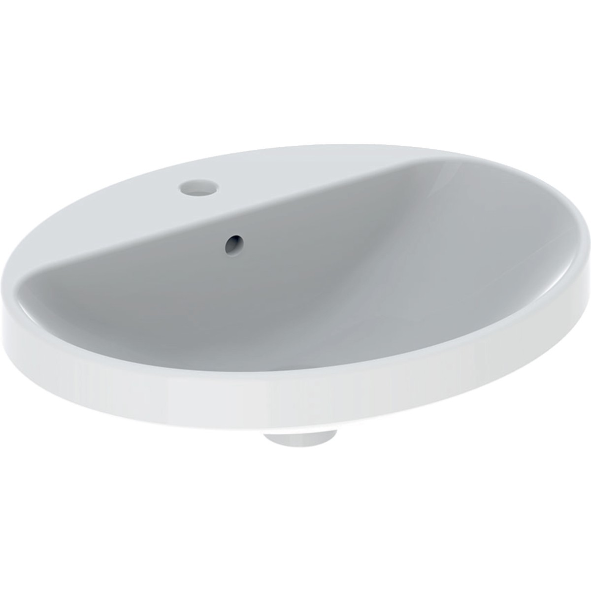 Vasque à enc. Geberit VariForm ov plage rob. 55x45 trop-plein Blanc - GEBERIT 500.720.01.2 