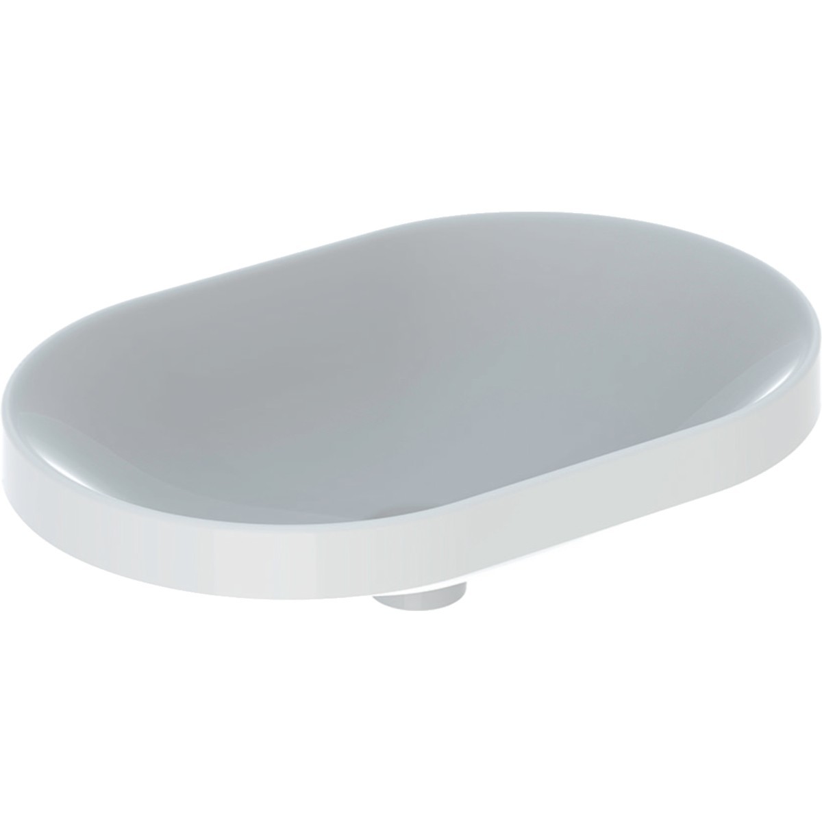Vasque à enc. Geberit VariForm obl 60x40 sans trop-plein Blanc - GEBERIT 500.730.01.2 