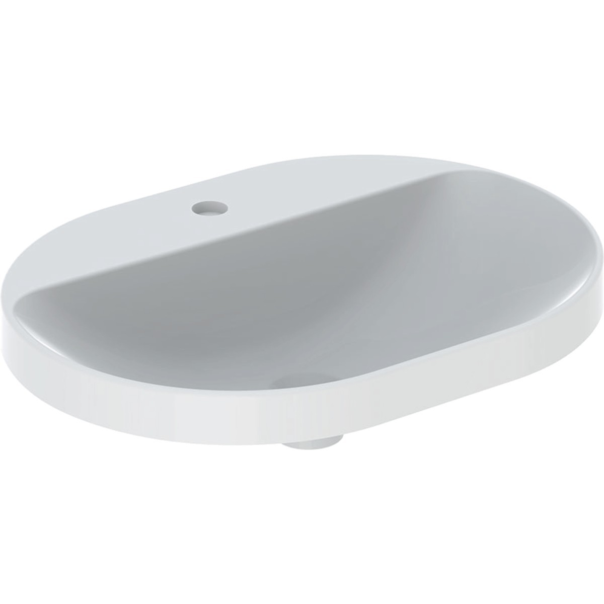 Vasque à encastrer Geberit VariForm oblong plage rob. 60x45 STP Blc - GEBERIT 500.734.01.2 