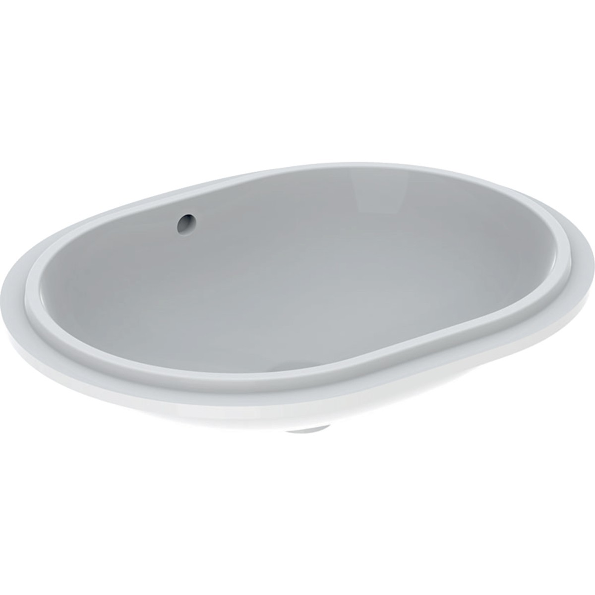 Vasque à enc. par dessous Geberit VariForm obl 55x46 trop-plein Blanc - GEBERIT 500.756.01.2 