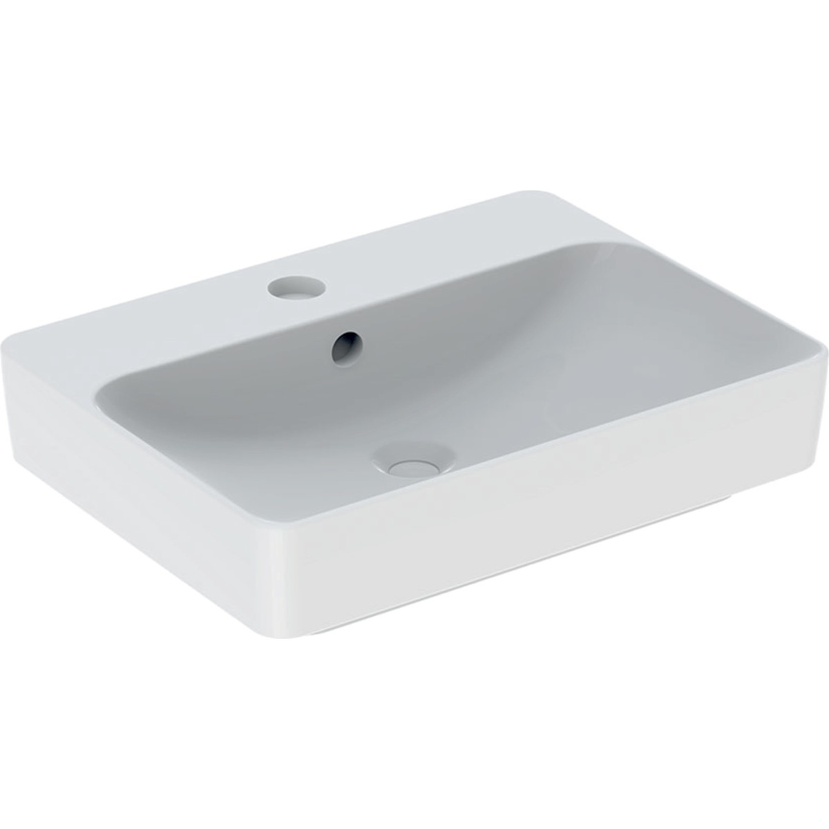 Vasque à poser Geberit VariForm rect. plage rob. 60x45 trop-plein Blanc - GEBERIT 500.780.01.2 