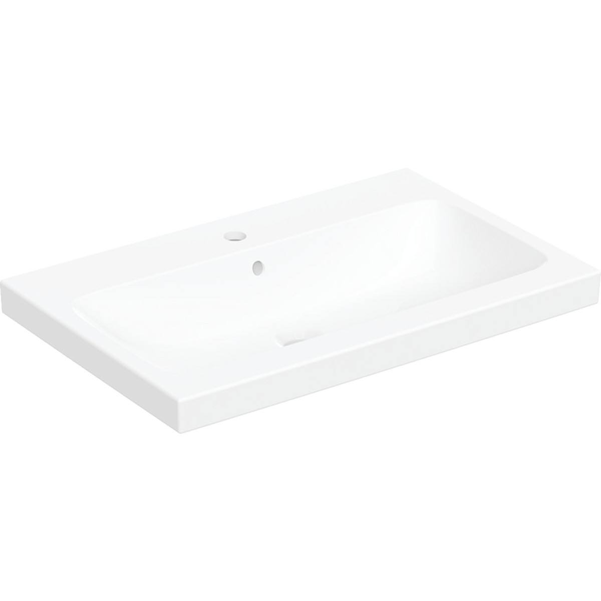 Vasque à poser Geberit iCon Light 75x48 trou robi trop plein Blanc brillant - GEBERIT 501.848.00.1 