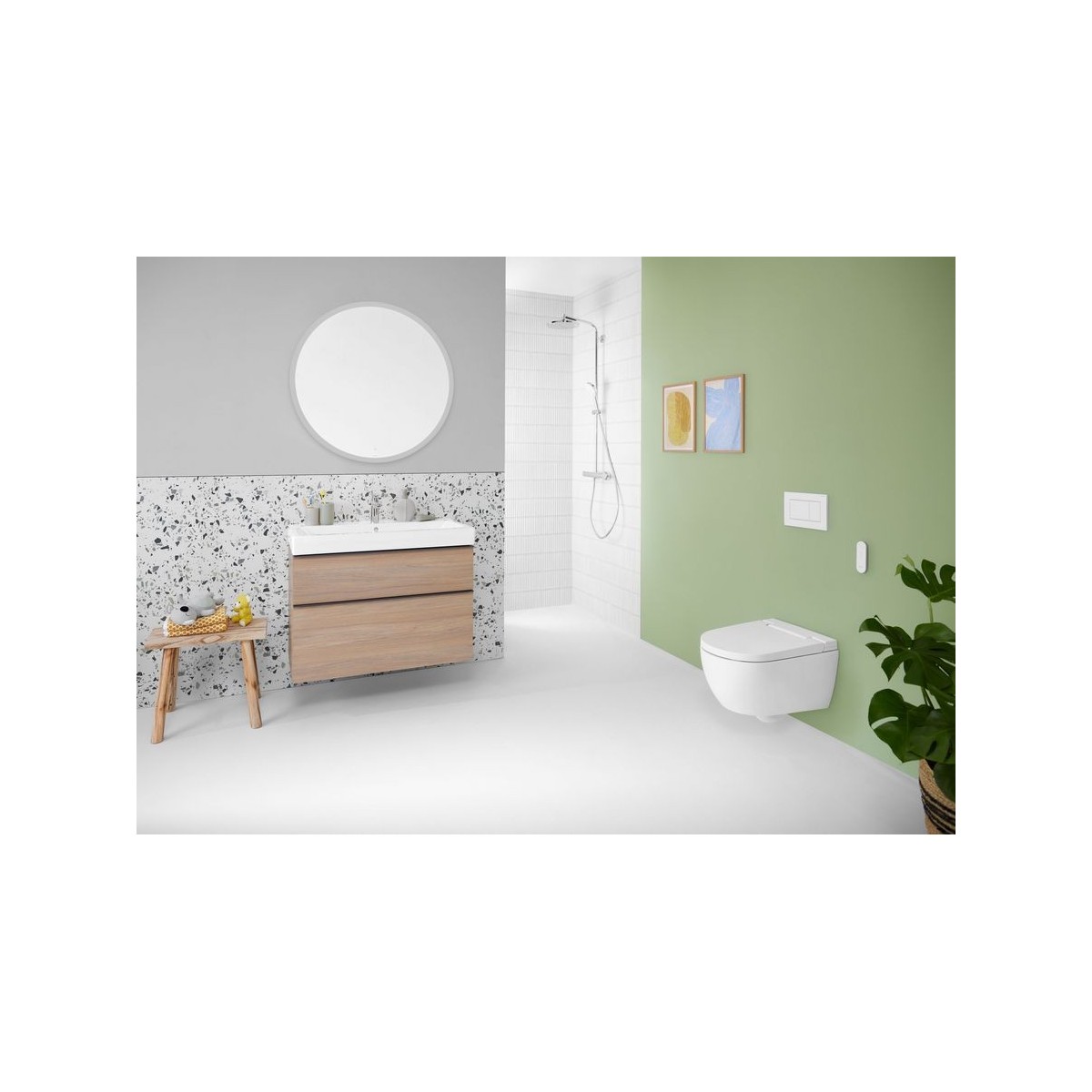 Meuble sous lavabo 90 cm Geberit iCon 2 tiroirs Chêne - GEBERIT 502.305.JH.1 