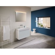 Meuble bas Geberit Acanto 1 tiroir 1 tir anglaise lavabo 90cm verre blanc - GEBERIT 503.005.01.2 