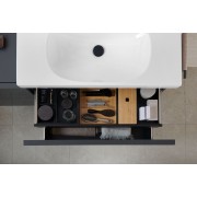Meuble bas Geberit Acanto 1 tiroir 1 tir anglaise lavabo 90cm verre gris - GEBERIT 503.005.JK.2 