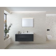 Meuble bas Geberit Acanto 1 tiroir 1 tir anglaise lavabo 90cm verre gris - GEBERIT 503.005.JK.2 