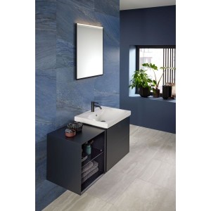 Meuble bas pour lavabo Geberit ONE 2 tiroirs L60cm P47cm Noir mat - GEBERIT 505.261.00.8 
