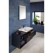 Meuble bas pour lavabo Geberit ONE 2 tiroirs L60cm P47cm Noir mat - GEBERIT 505.261.00.8 