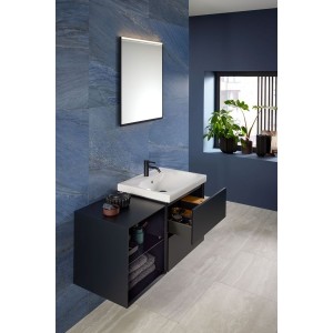 Meuble bas pour lavabo Geberit ONE 2 tiroirs L60cm P47cm Noir mat - GEBERIT 505.261.00.8 