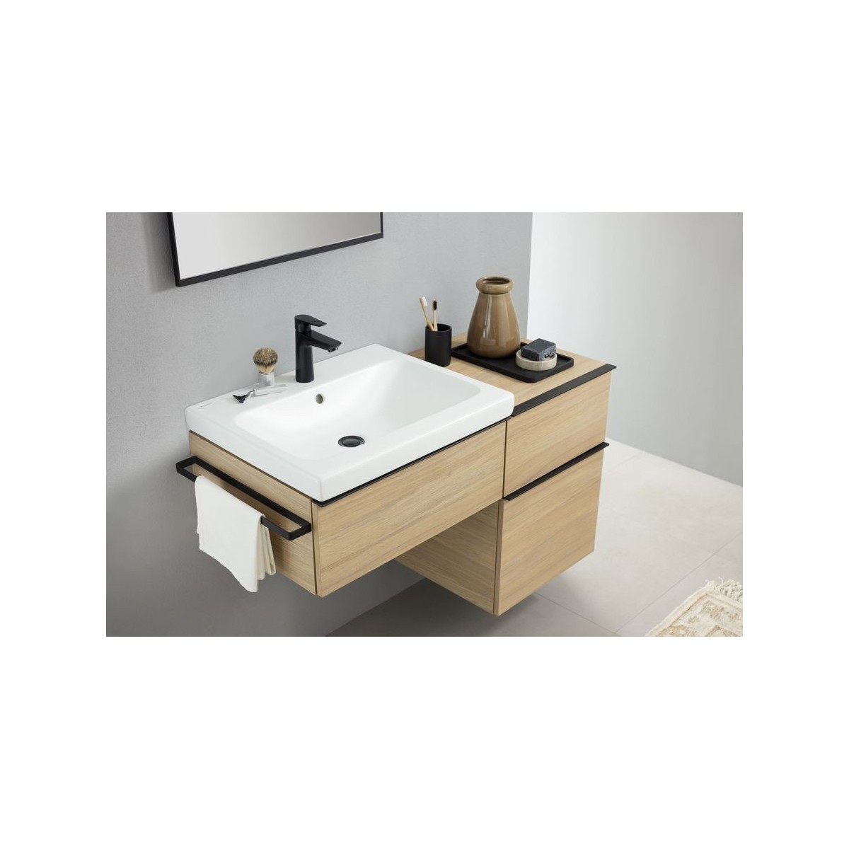 Vasque à poser Geberit iCon Light 60x48 trou robinetteri trop plein Blanc mat - GEBERIT 501.847.JT.1 
