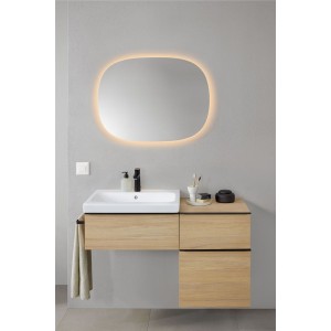 Vasque à poser Geberit iCon Light 75x48 trou robinetteri trop plein Blanc mat - GEBERIT 501.848.JT.1 