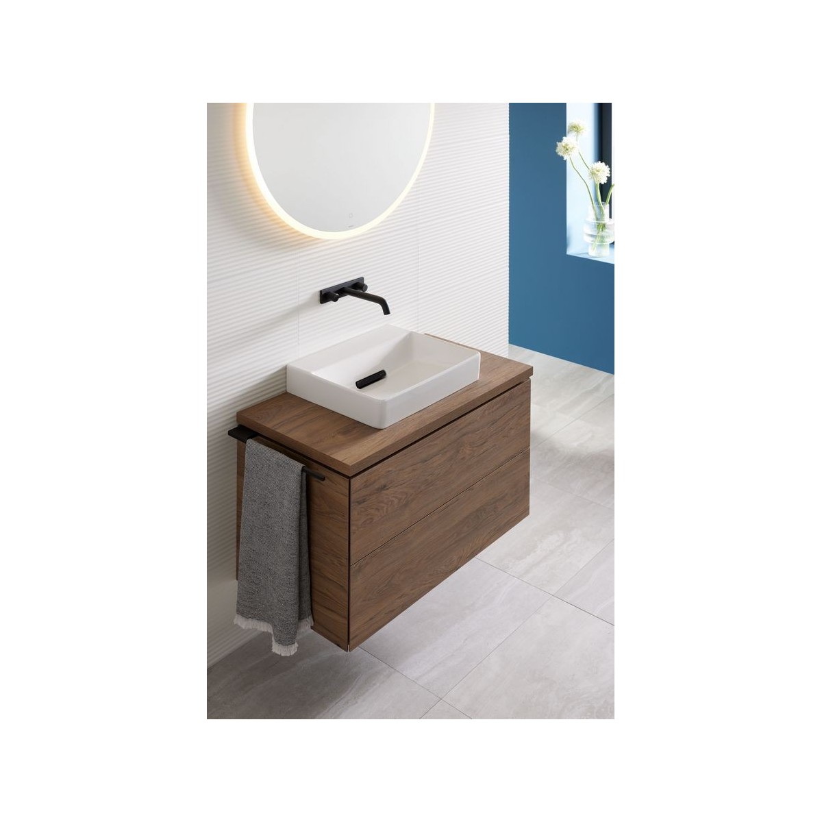 Vasque poser Geberit ONE rect sortie horiz 50cm STR STP KeraTect Blc brill - GEBERIT 505.023.00.1 