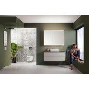 Vasque poser Geberit ONE rect sortie horiz 50cm 1TR STP KeraTect Blc brill - GEBERIT 505.024.00.1 