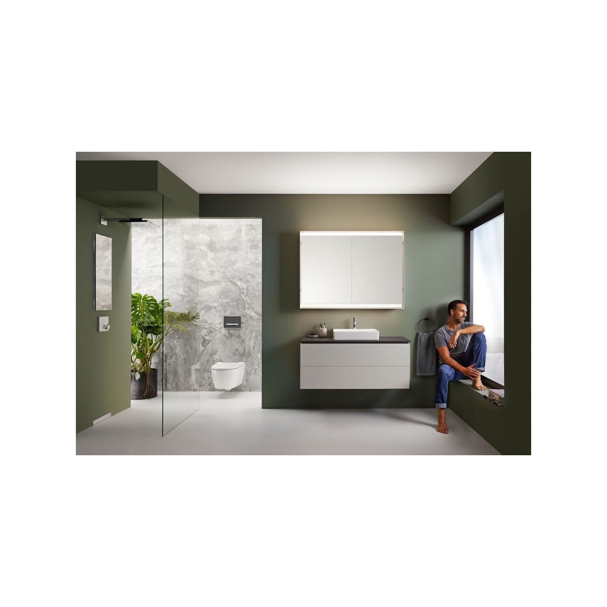 Vasque à poser Geberit ONE rect sortie horiz 50cm 1TR STP Blanc mat - GEBERIT 505.026.00.1 