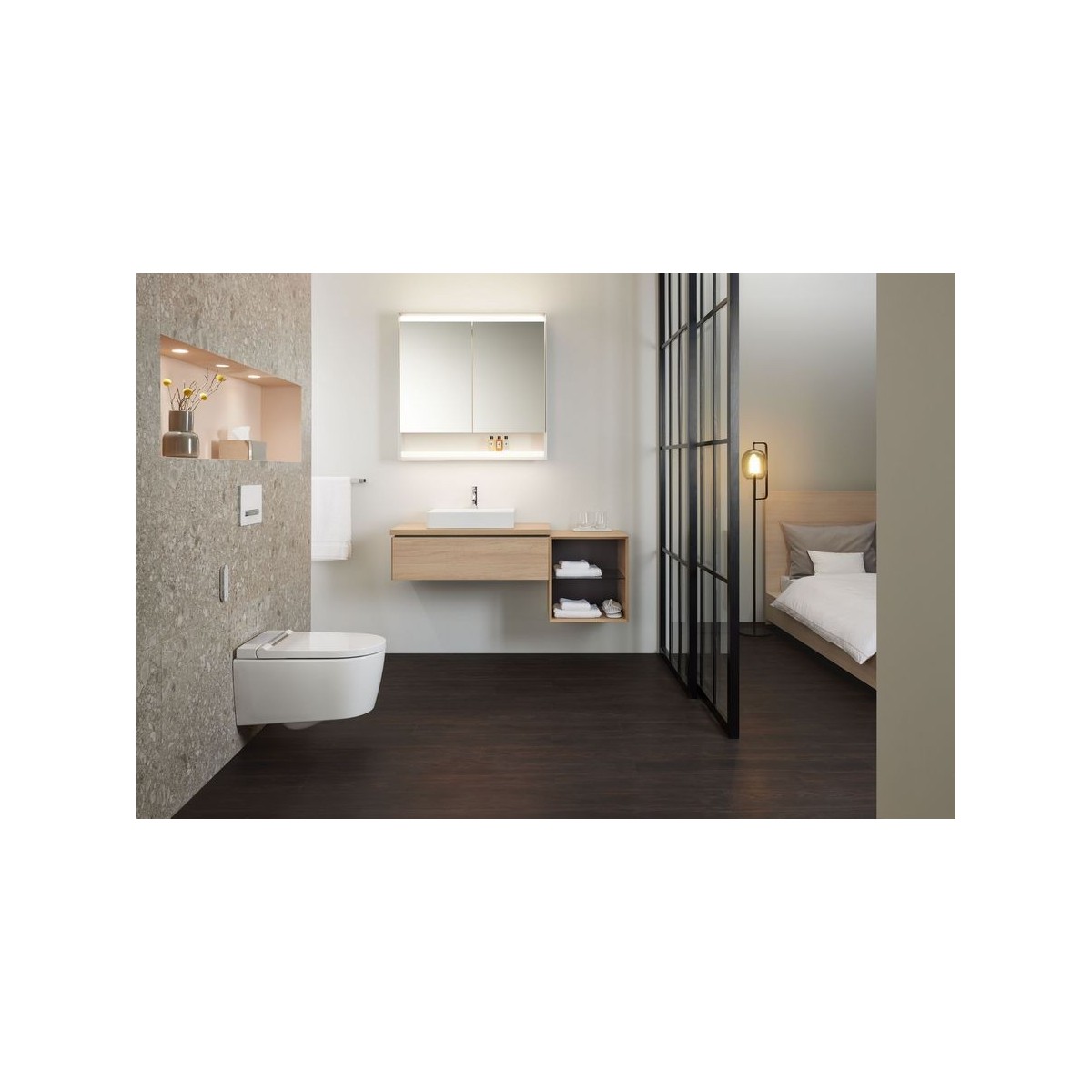 Vasq poser Geberit ONE rect sortie vert 50cm 1TR STP KeraTect Blc brillant - GEBERIT 505.030.01.6 