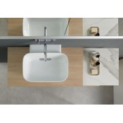 Vasq poser Geb ONE coupelle sortie horiz 50cm STR STP KeraTect Blc brillant - GEBERIT 505.050.00.1 