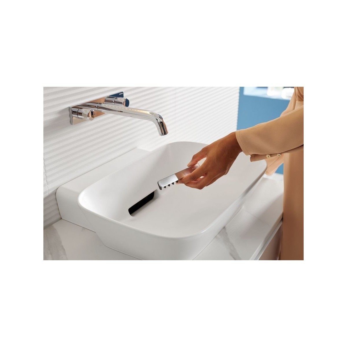 Vasque à poser Geberit ONE coupelle sortie horiz 50cm STR STP Blanc mat - GEBERIT 505.052.00.1 