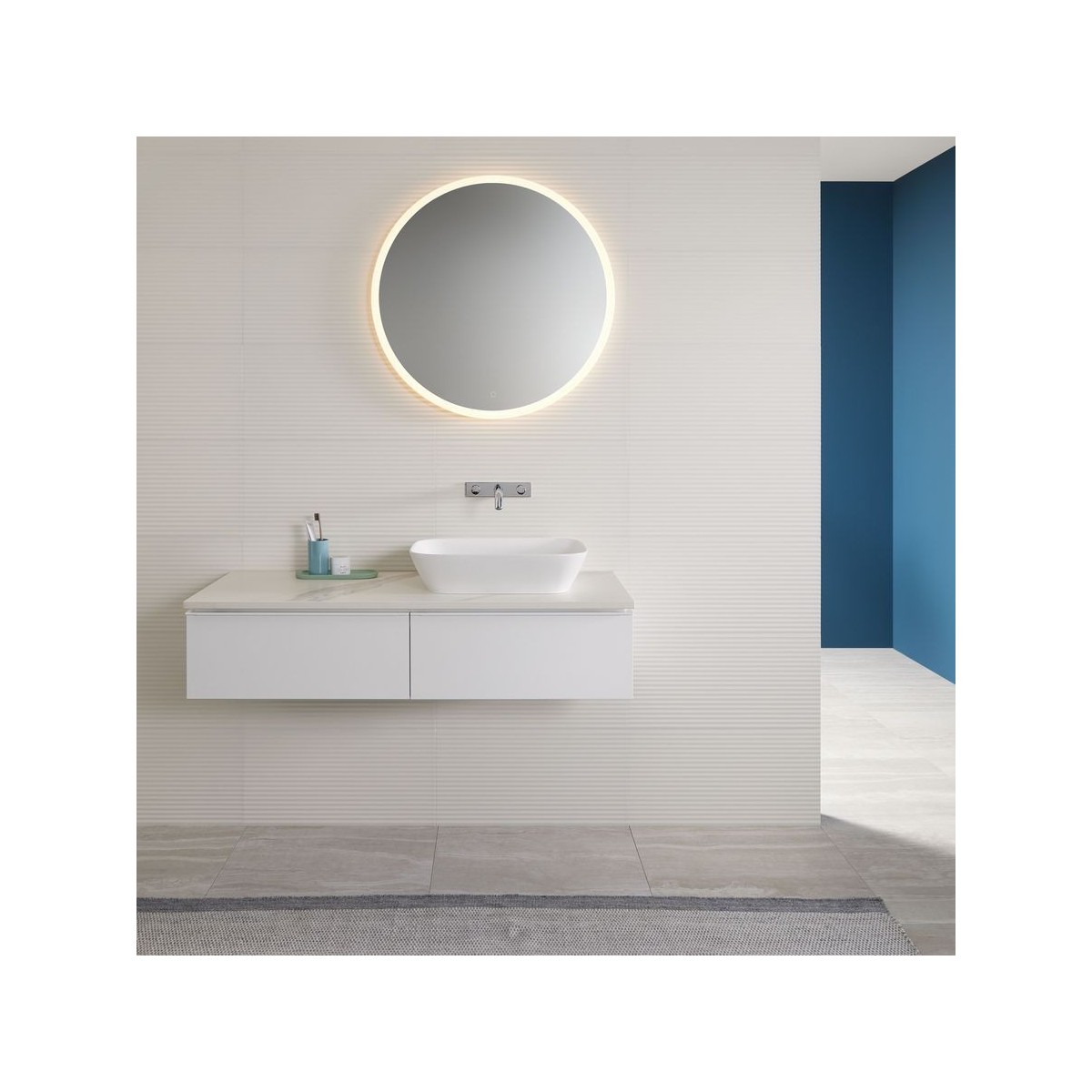 Vasque à poser Geberit ONE coupelle sortie horiz 50cm STR STP Blanc mat - GEBERIT 505.052.00.1 