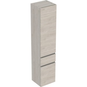 Colonne haute H180 Geberit Renova Plan 2 portes 1 tiroir Noyer Carya clair - GEBERIT 501.923.00.1 