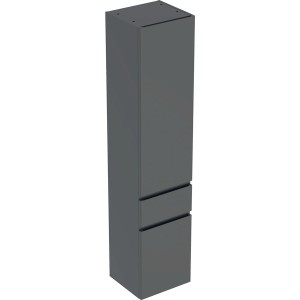 Colonne haute H180 Geberit Renova Plan 2 portes 1 tiroir Gris velouté - GEBERIT 501.923.JK.1 