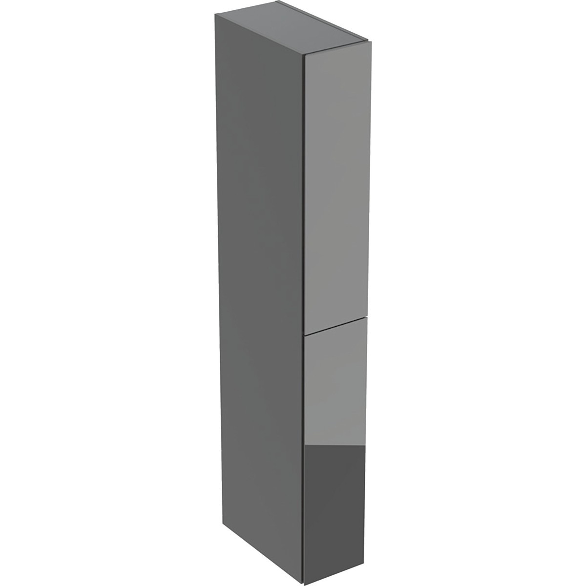 Colonne haute Geberit 2 tiroirs 24x180x48cm verre gris velouté - GEBERIT 503.011.JK.2 