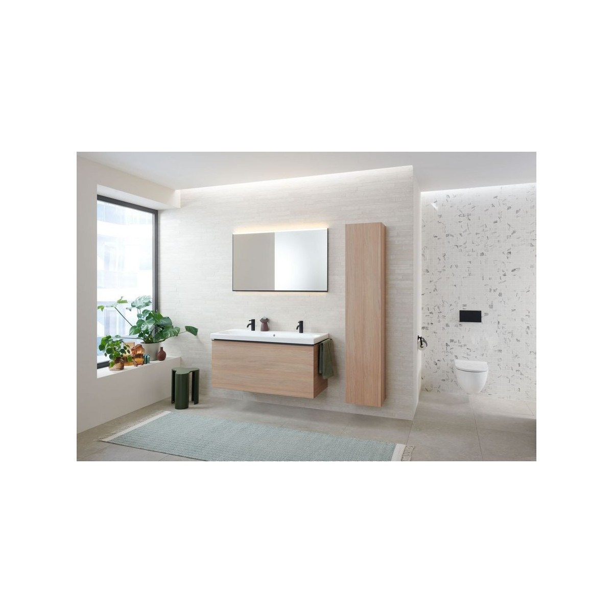 Colonne haute Geberit H180 1 porte Chêne - GEBERIT 502.316.JH.1 
