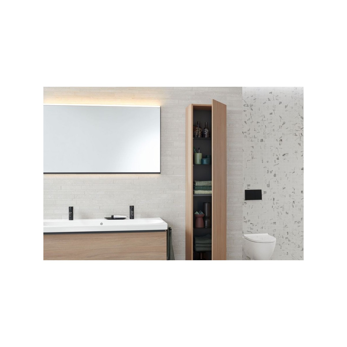 Colonne haute Geberit H180 1 porte Chêne - GEBERIT 502.316.JH.1 