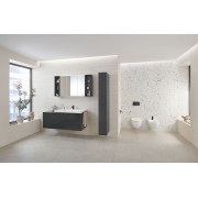 Colonne haute Geberit 2 tiroirs 24x180x48cm verre gris velouté - GEBERIT 503.011.JK.2 