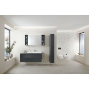 Colonne haute Geberit 2 tiroirs 24x180x48cm verre gris velouté - GEBERIT 503.011.JK.2 