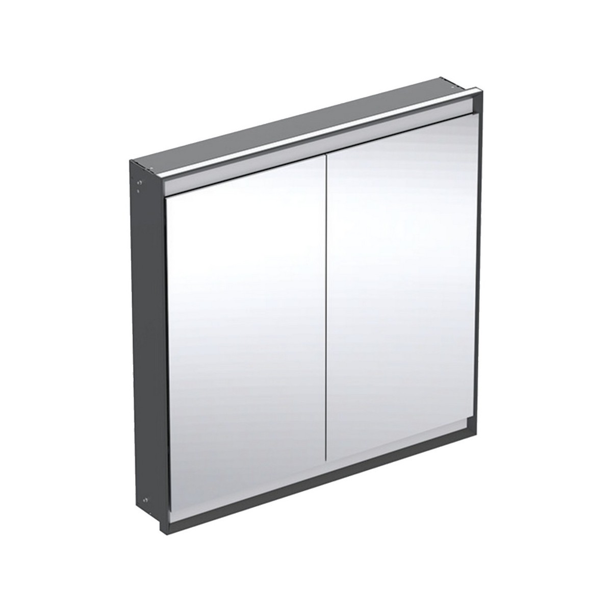 Armoire toilette Geberit ONE 2 portes montage encastré 90x90cm Noir mat - GEBERIT 505.803.00.7 