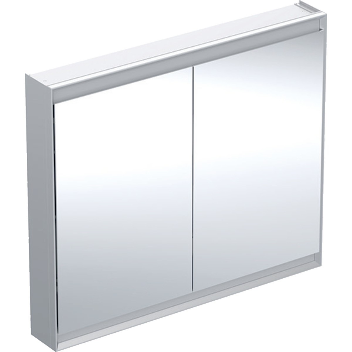 Armoire toilette Geberit ONE 2P montage en apparent 105x90cm Alu anodisé - GEBERIT 505.814.00.1 
