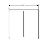 Armoire toilette Geberit ONE 2 portes montage encastré 90x90cm Noir mat - GEBERIT 505.803.00.7 