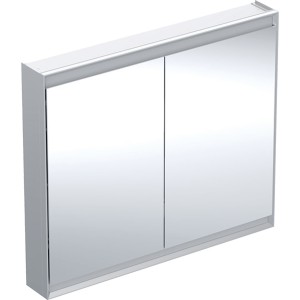 Armoire toilette Geberit ONE 2P montage en apparent 105x90cm Alu anodisé - GEBERIT 505.814.00.1 