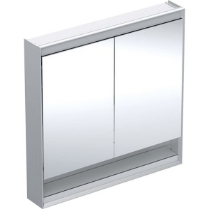 Armoire toilette Geberit ONE niche 2P montage en apparent 90x90cm Alu anodisé - GEBERIT 505.833.00.1 