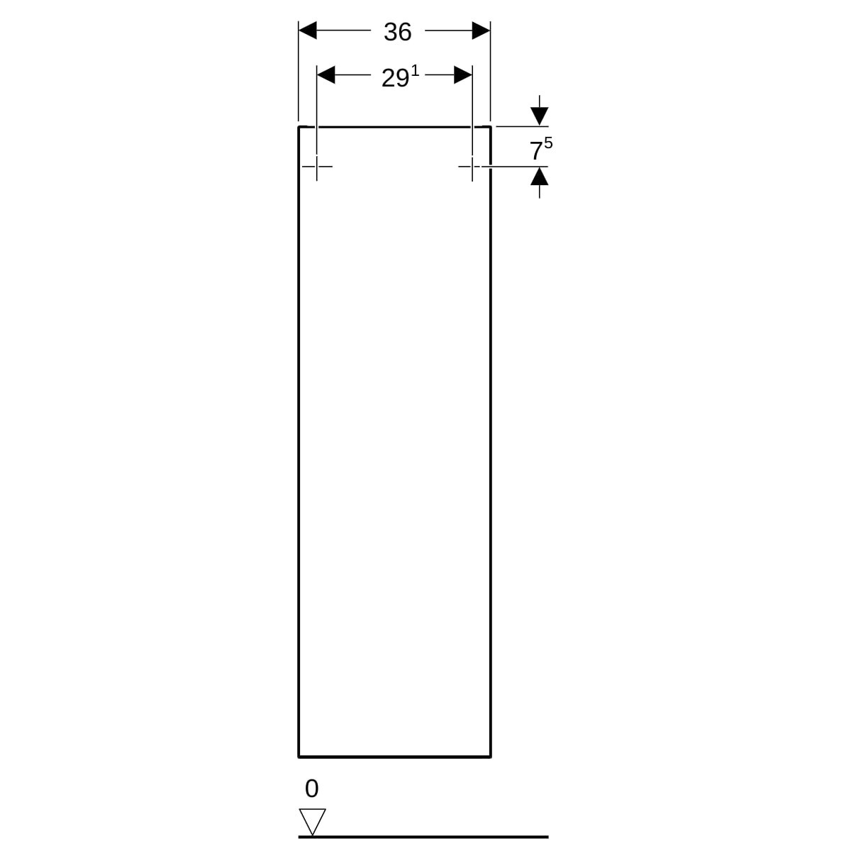 Colonne mi-haute Geberit Smyle Square porte 36x118x29.9cm Noyer - GEBERIT 500.361.JR.1 
