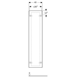 Colonne haute Geberit Xeno² porte et miroir intérieur 40x170x35.1cm Gris - GEBERIT 500.503.43.1 