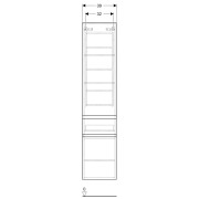 Colonne haute H180 Geberit Renova Plan 2 portes 1 tiroir Noyer Carya - GEBERIT 501.923.JR.1 