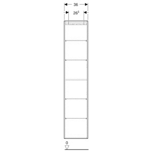Colonne haute Geberit H180 1 porte Gris velouté - GEBERIT 502.316.JK.1 