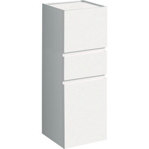 Colonne mi-haute H105 Geberit Renova Plan 2 portes 1 tiroir Blanc brillant - GEBERIT 501.922.01.1 