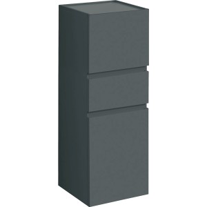Colonne mi-haute H105 Geberit Renova Plan 2 portes 1 tiroir Gris velouté - GEBERIT 501.922.JK.1 